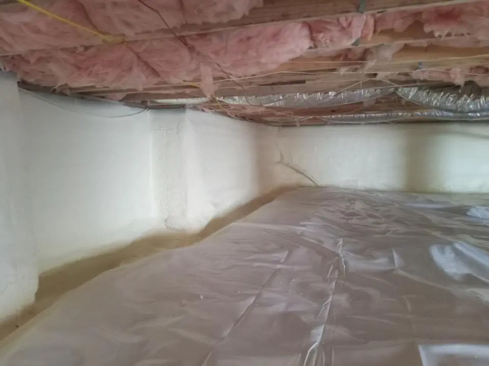 Crawl space encapsulation with closed-cell spray foam for Attic Insulation in West Bend